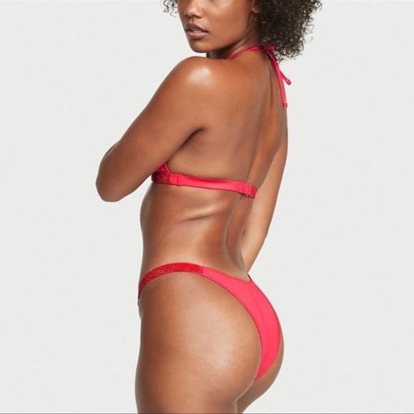 (L) 2pcs Victoria’s Secret Swim Bikini Rhinestones Set - Picture 3 of 12